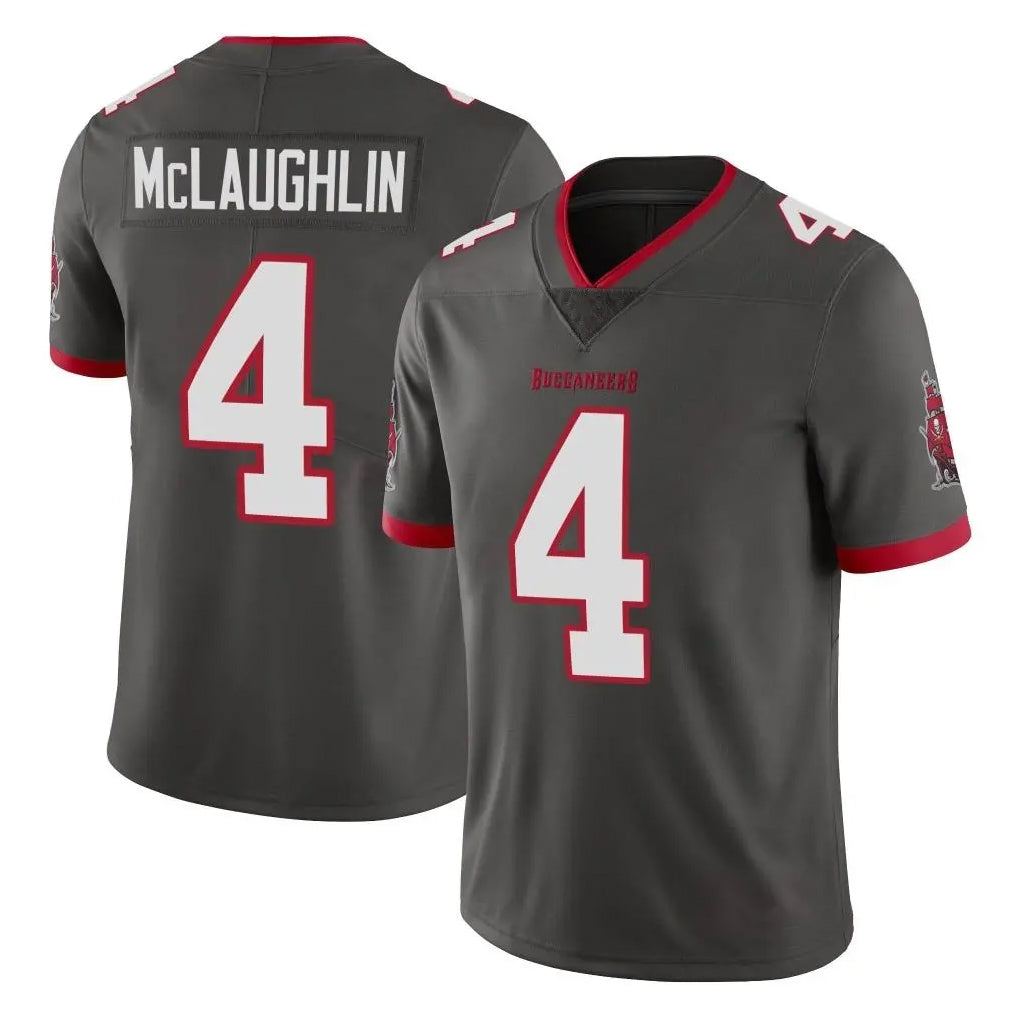Vanessashop TB.Buccaneers #4 Chase McLaughlin Player Pewter Limited Alternate Vapor Home Game Stitched Jerseys