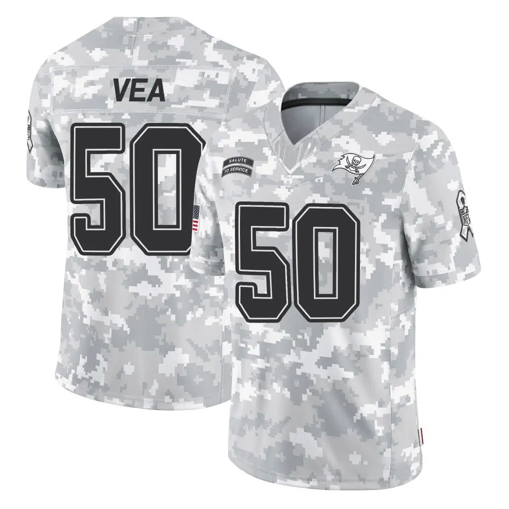 Vanessashop TB.Buccaneers #50 Vita Vea Player Arctic Camo Limited Salute To Service Home Game Stitched Jerseys