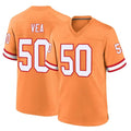 Vanessashop TB.Buccaneers #50 Vita Vea Player Orange Throwback Home Game Stitched Jerseys