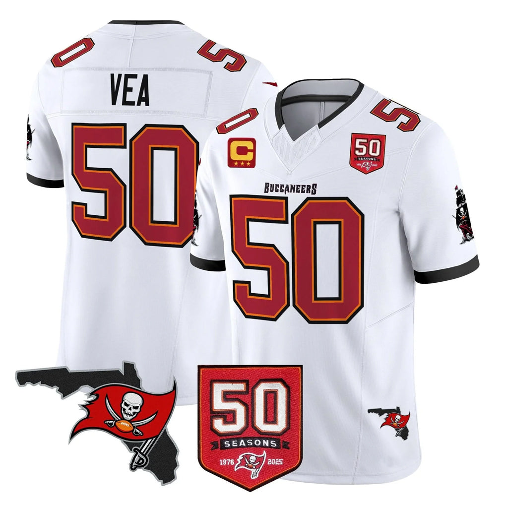 Vanessashop TB.Buccaneers #50 Vita Vea Player White Limited 2026 Season Vapor F.U.S.E. Home Game Stitched Jerseys