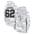 Vanessashop TB.Buccaneers #62 Graham Barton Player Arctic Camo Limited Salute to Service Pullover Hoodies Game Stitched Jerseys