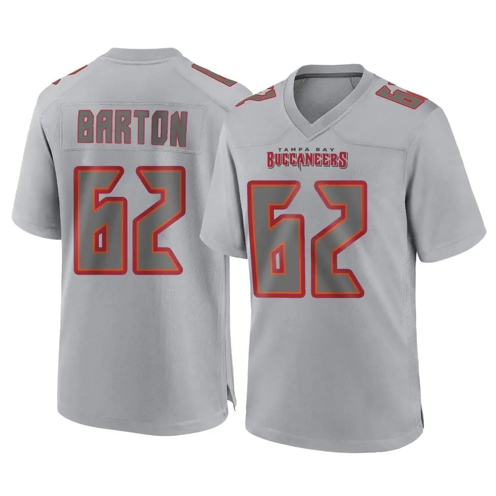 Vanessashop TB.Buccaneers #62 Graham Barton Player Gray Atmosphere Fashion Home Game Stitched Jerseys