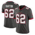 Vanessashop TB.Buccaneers #62 Graham Barton Player Pewter Limited Alternate Vapor Home Game Stitched Jerseys
