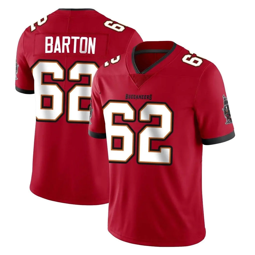 Vanessashop TB.Buccaneers #62 Graham Barton Player Red Limited Vapor Home Game Stitched Jerseys