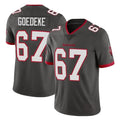 Vanessashop TB.Buccaneers #67 Luke Goedeke Player Pewter Limited Alternate Vapor Home Game Stitched Jerseys