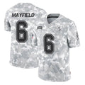 Vanessashop TB.Buccaneers #6 Baker Mayfield Player Arctic Camo Limited Salute To Service Home Game Stitched Jerseys