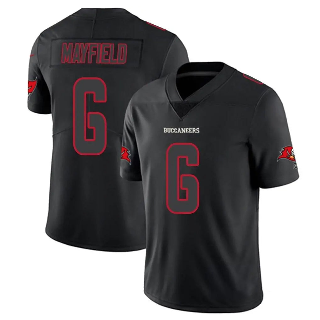 Vanessashop TB.Buccaneers #6 Baker Mayfield Player Black Impact Limited Home Game Stitched Jerseys