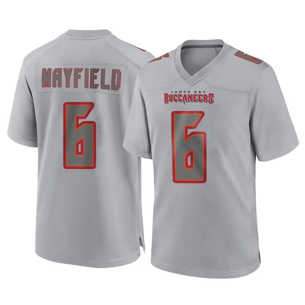 Vanessashop TB.Buccaneers #6 Baker Mayfield Player Gray Atmosphere Fashion Home Game Stitched Jerseys