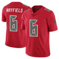Vanessashop TB.Buccaneers #6 Baker Mayfield Player Red Limited Color Rush Home Game Stitched Jerseys