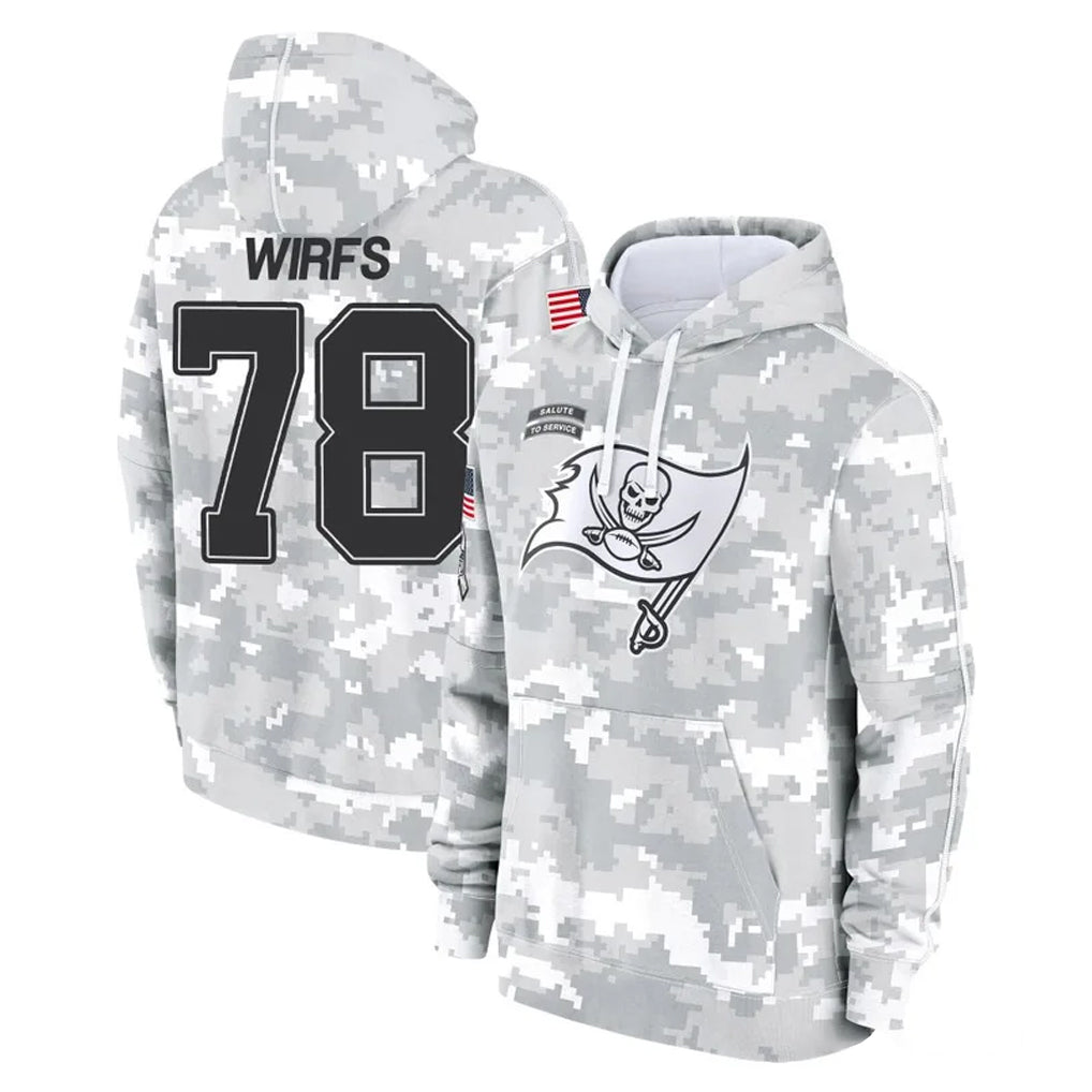 Vanessashop TB.Buccaneers #78 Tristan Wirfs Player Arctic Camo Limited Salute to Service Pullover Hoodies Game Stitched Jerseys