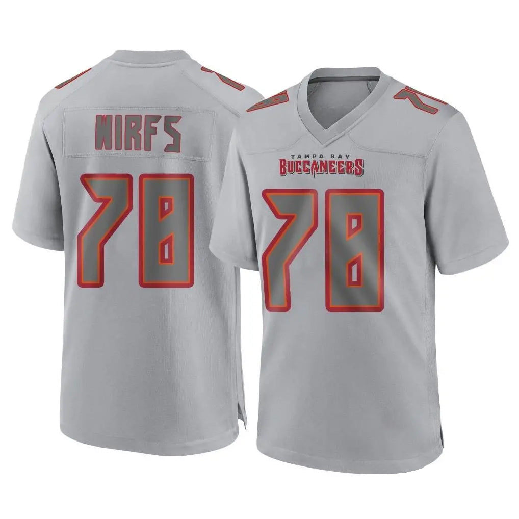 Vanessashop TB.Buccaneers #78 Tristan Wirfs Player Gray Atmosphere Fashion Home Game Stitched Jerseys