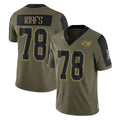 Vanessashop TB.Buccaneers #78 Tristan Wirfs Player Olive Salute To Service Limited Game Stitched Jerseys