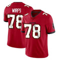 Vanessashop TB.Buccaneers #78 Tristan Wirfs Player Red Limited Vapor Home Game Stitched Jerseys