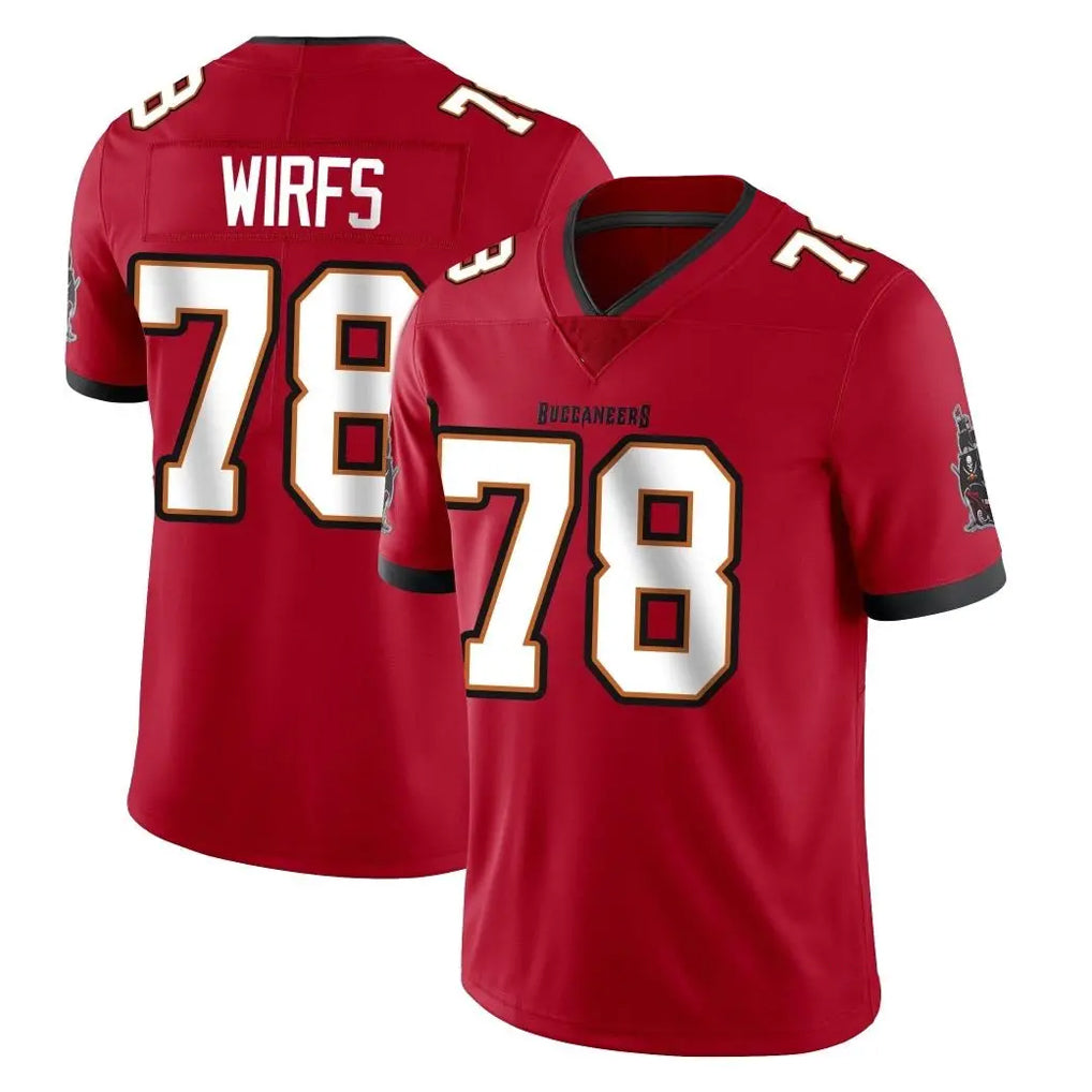 Vanessashop TB.Buccaneers #78 Tristan Wirfs Player Red Limited Vapor Home Game Stitched Jerseys