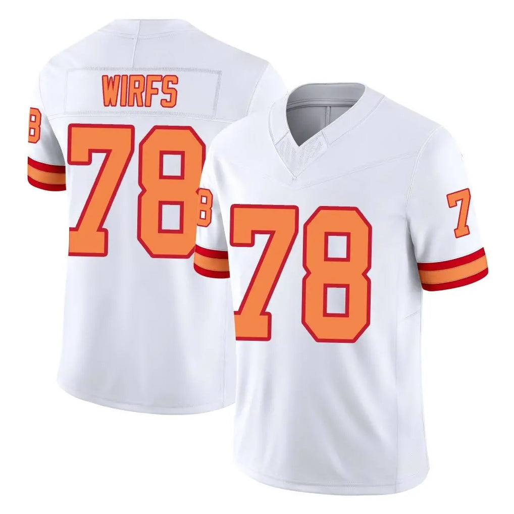 Vanessashop TB.Buccaneers #78 Tristan Wirfs Player White Limited '76 Vapor F.U.S.E. Home Game Stitched Jerseys