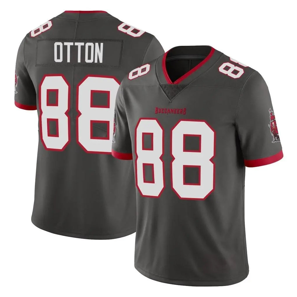 Vanessashop TB.Buccaneers #88 Cade Otton Player Pewter Limited Alternate Vapor Home Game Stitched Jerseys