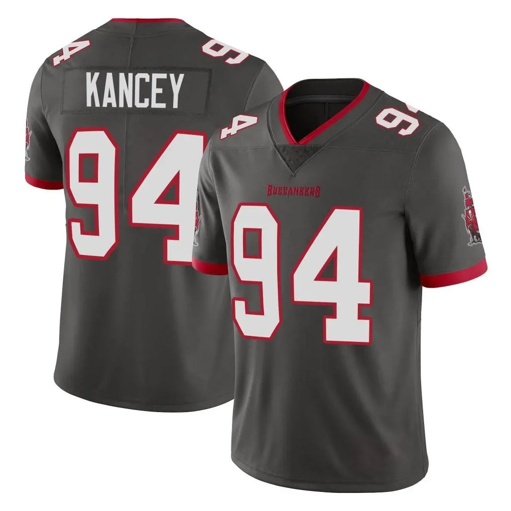 Vanessashop TB.Buccaneers #94 Calijah Kancey Player Pewter Limited Alternate Vapor Home Game Stitched Jerseys