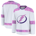 Vanessashop TB.Lightning White 2024 Hockey Fights Cancer Practice Jerseys