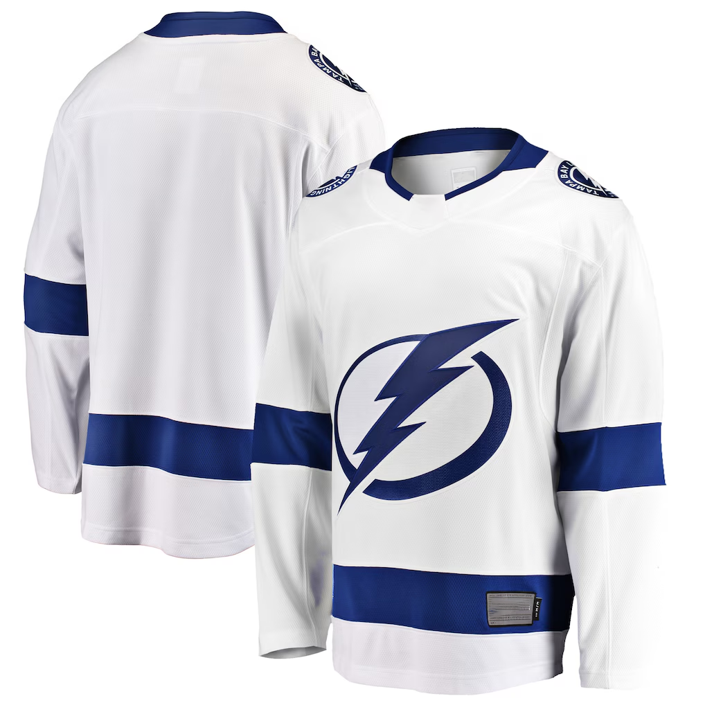 Vanessashop TB.Lightning White Breakaway Away Jerseys