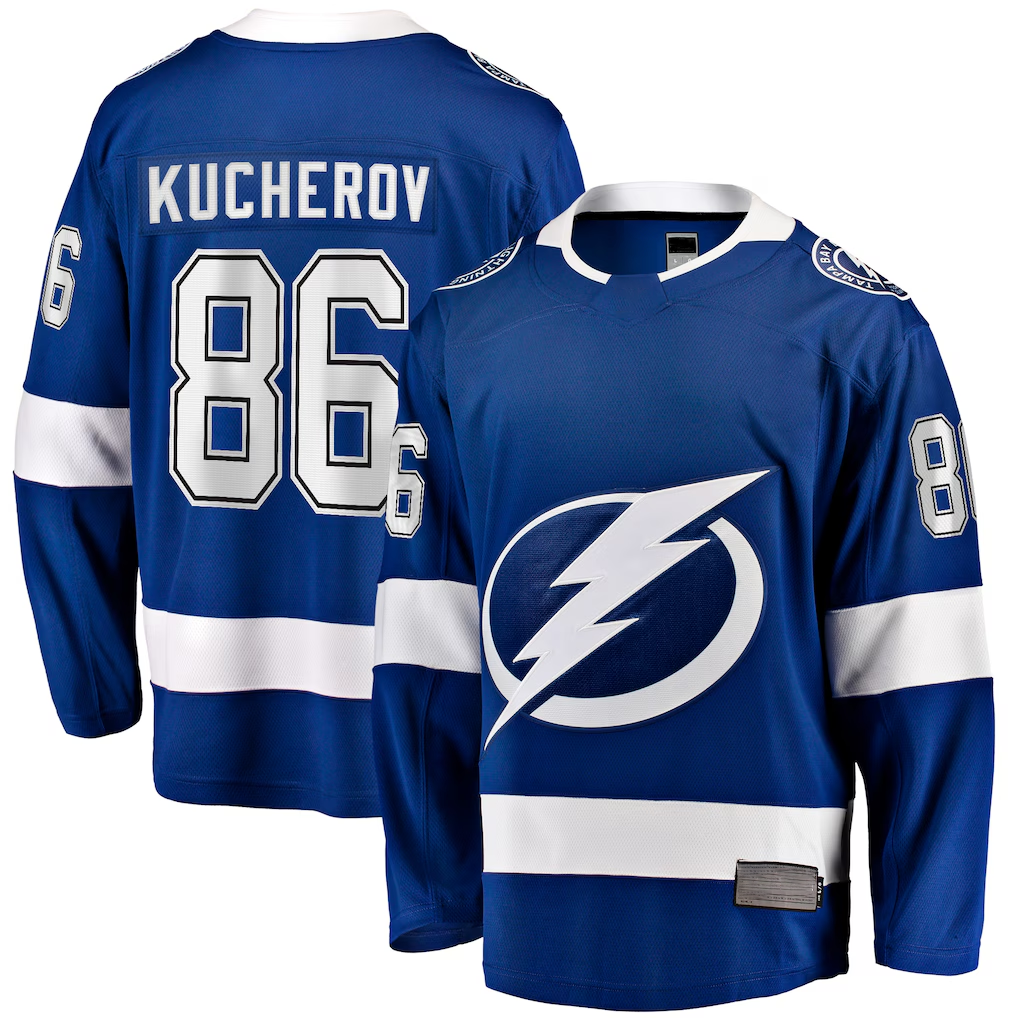 Vanessashop TB.Lightning #86 Nikita Kucherov Blue Home Breakaway Jerseys
