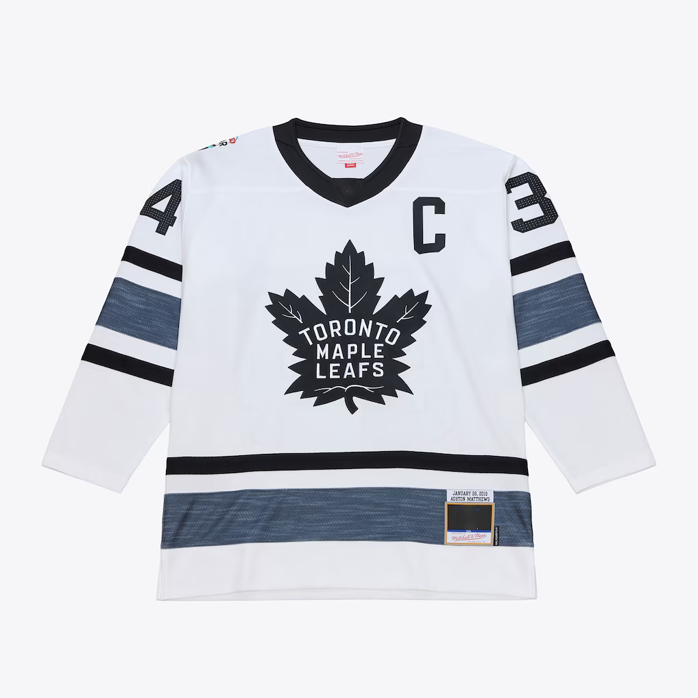 Vanessashop TM.Leafs Auston Matthews Mitchell & Ness White 2019 All-Star Game Power Play Jerseys