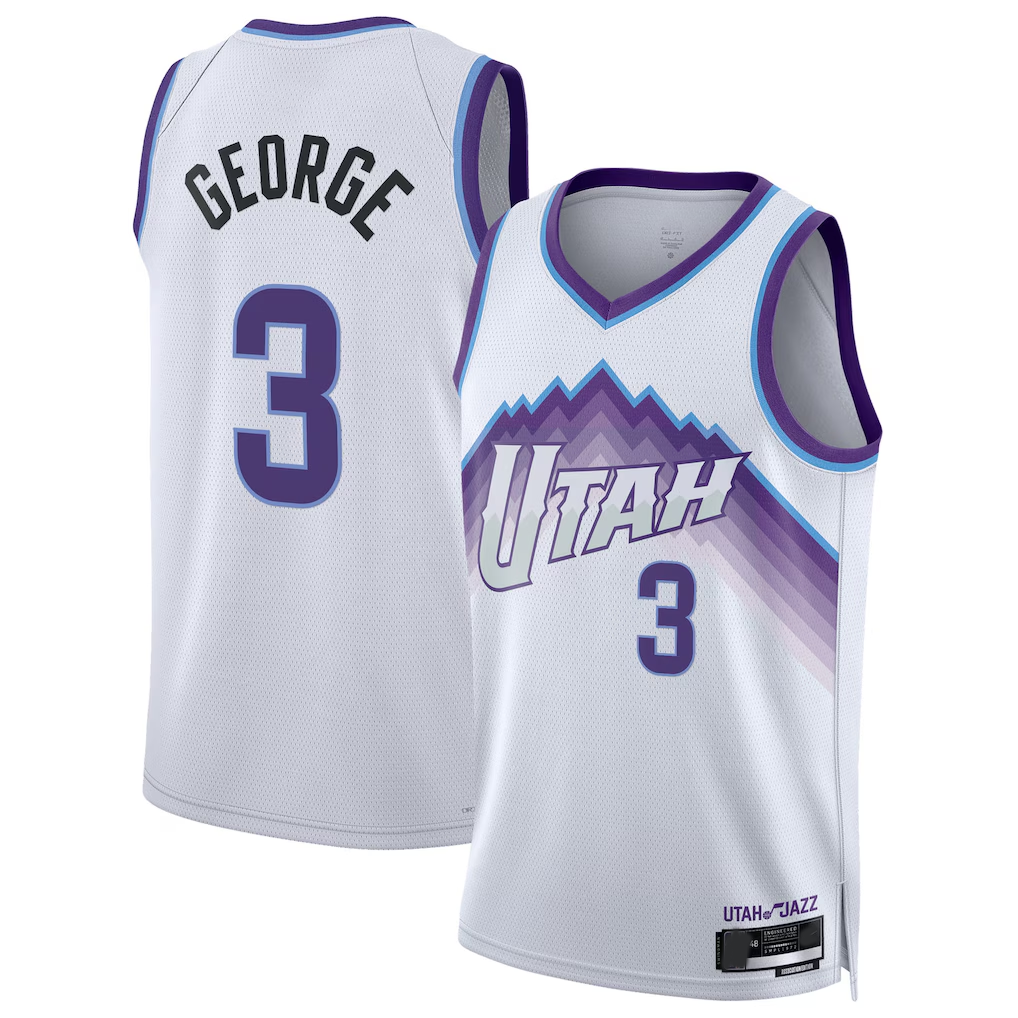 Vanessashop U.Jazz #3 Keyonte George White Swingman Jerseys - Association Edition