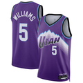 Vanessashop U.Jazz #5 Cody Williams Purple Swingman Jerseys - Icon Edition