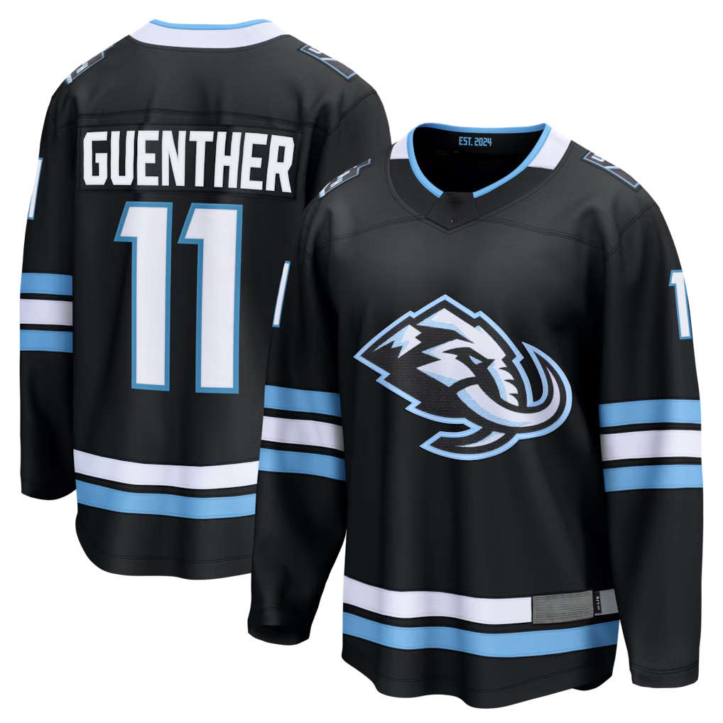Vanessashop U.Mammoth #11 Dylan Guenther Black Home Breakaway Player Jerseys