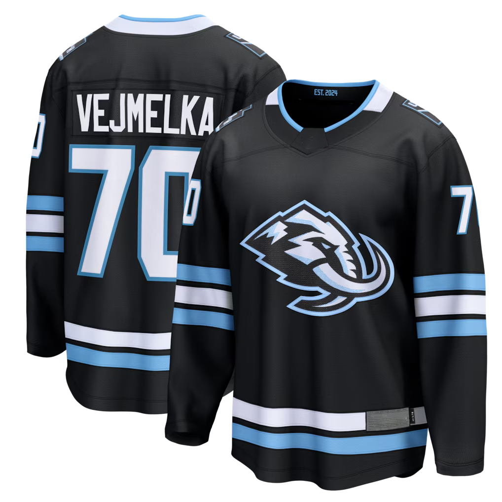 Vanessashop U.Mammoth #70 Karel Vejmelka Black Home Breakaway Jerseys