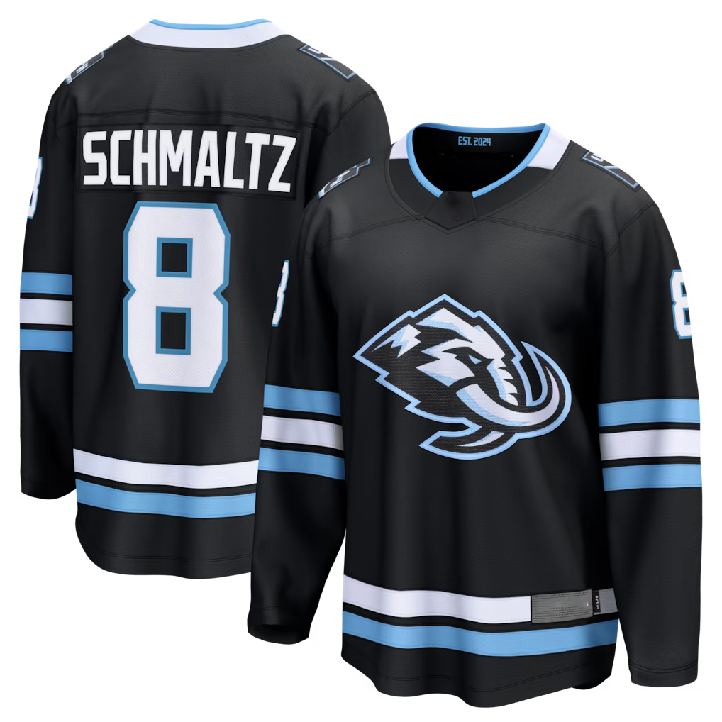 Vanessashop U.Mammoth #8 Nick Schmaltz Black Home Breakaway Jerseys