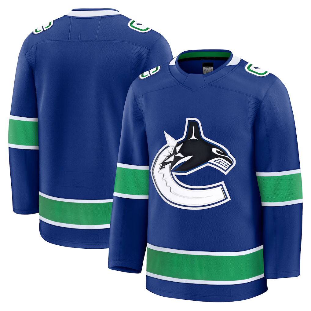 Vanessashop V.Canucks Blue Home Premium Jerseys