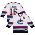 Vanessashop V.Canucks #16 Trevor Linden White 2003-04 Power Play Jerseys