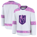 Vanessashop VG.Knights White 2024 Hockey Fights Cancer Practice Jerseys