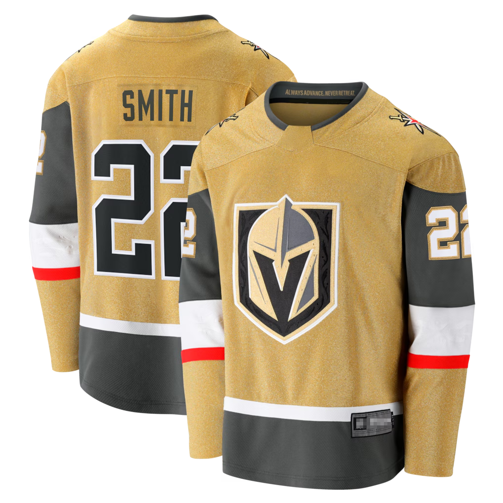 Vanessashop VG.Knights #22 Cole Smith Gold Home Breakaway Jerseys