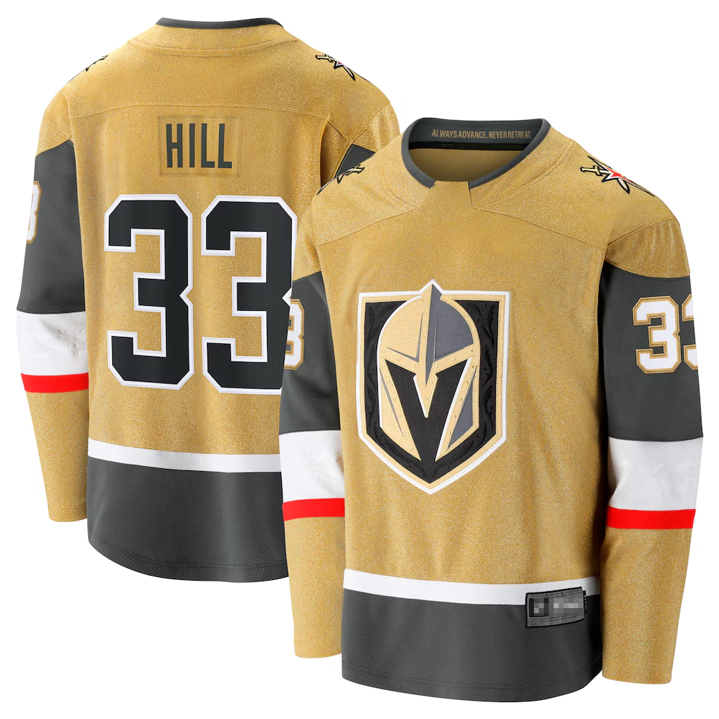 Vanessashop VG.Knights #33 Adin Hill Gold Home Breakaway Jerseys
