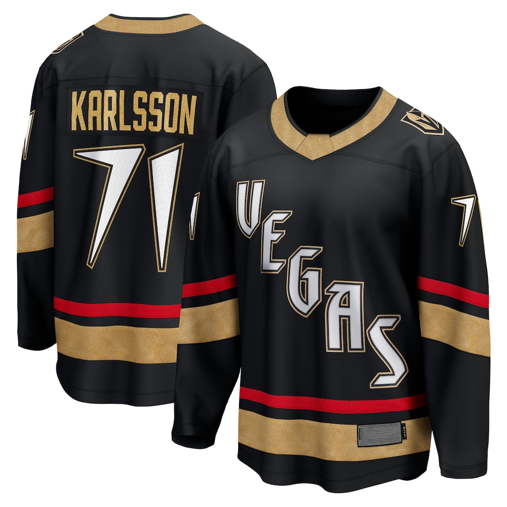 Vanessashop VG.Knights #71 William Karlsson Black Special Edition 2.0 Breakaway Player Jerseys