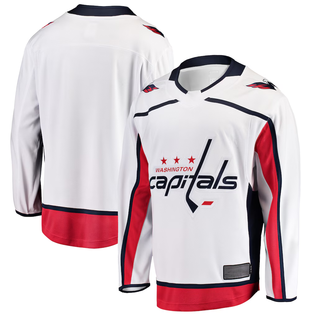 Vanessashop W.Capitals White Breakaway Away Jerseys