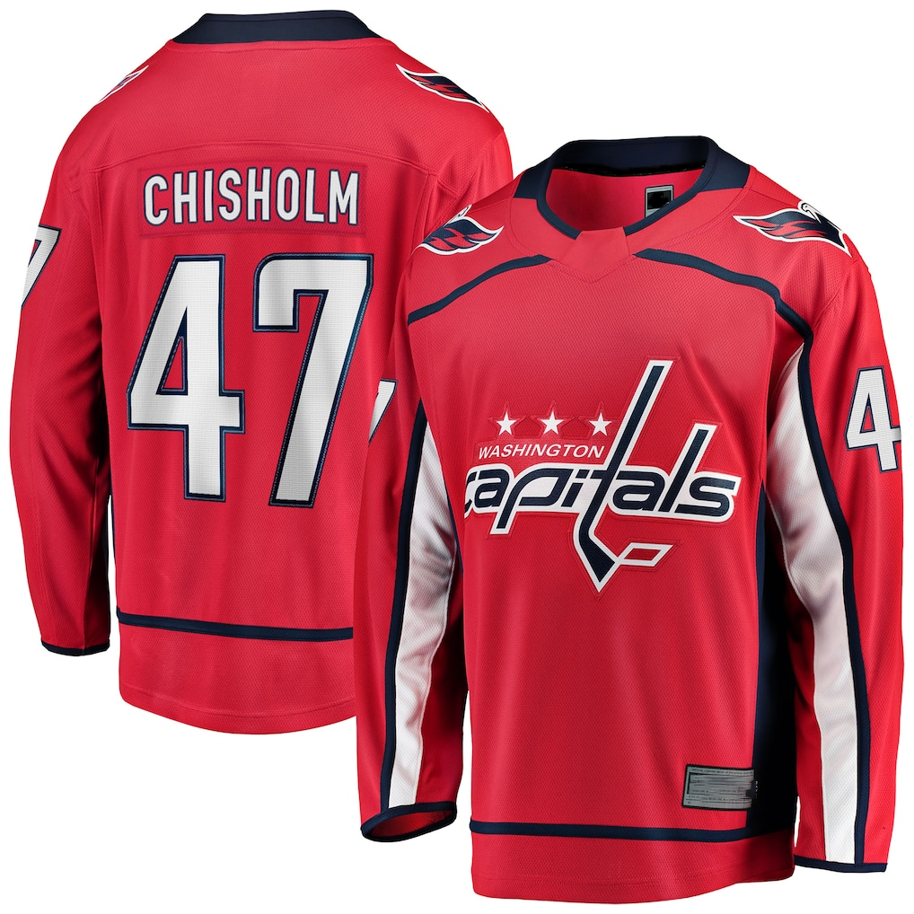 Vanessashop W.Capitals #47 Declan Chisholm Red Home Breakaway Jerseys