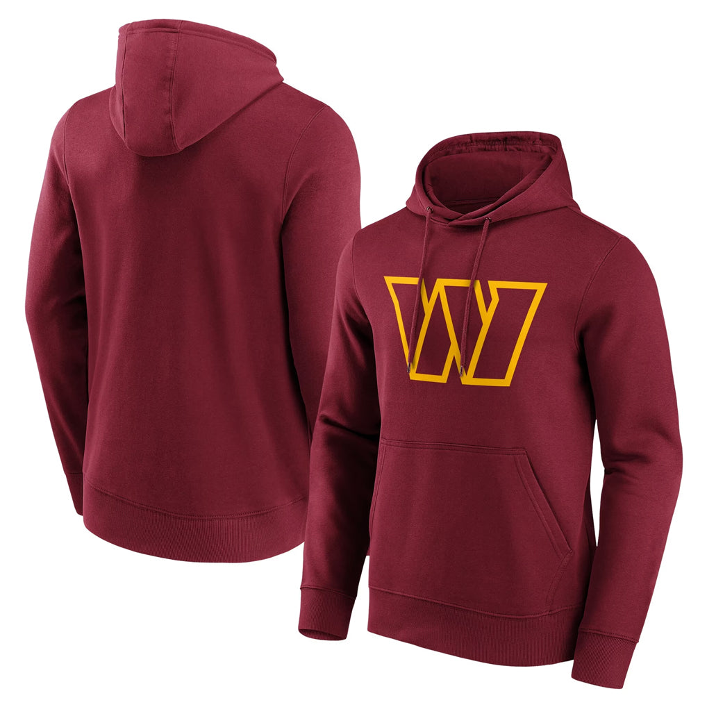 Vanessashop W.Commanders Burgundy LOGO Pullover Hoodies Game Blank Player Stitched Jerseys