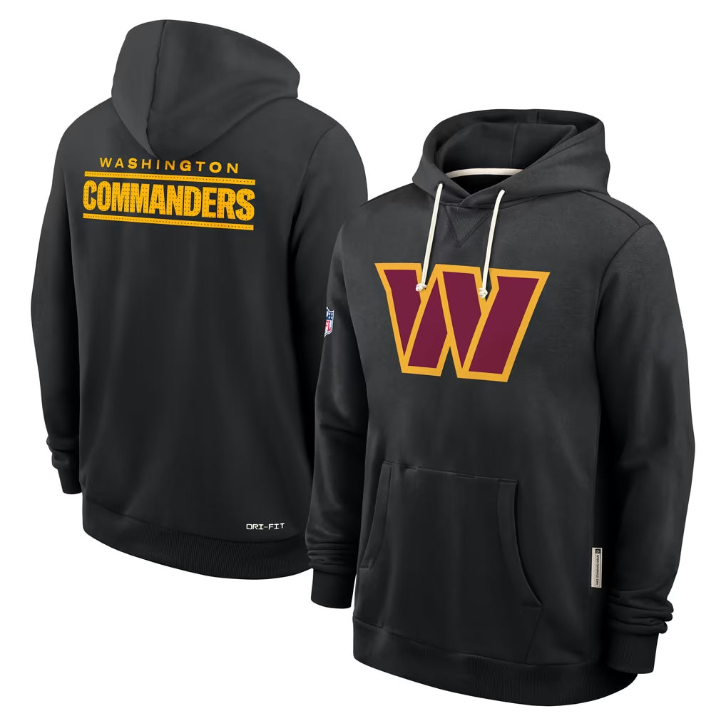 Vanessashop W.Commanders Gray LOGO Performance Pullover Hoodies Game Blank Player Stitched Jerseys