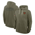 Vanessashop W.Commanders Olive Salute to Service Pullover Hoodies Limited Home Blank Player Stitched Jerseys