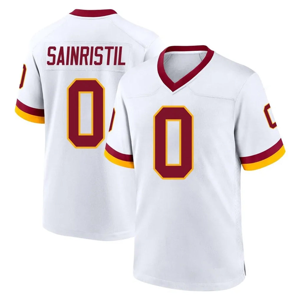 Vanessashop W.Commanders #0 Mike Sainristil Player White Home Game Stitched Jerseys
