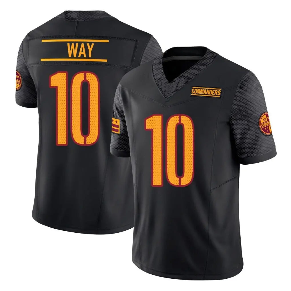 Vanessashop W.Commanders #10 Tress Way Player Black Limited Vapor F.U.S.E. Home Game Stitched Jerseys