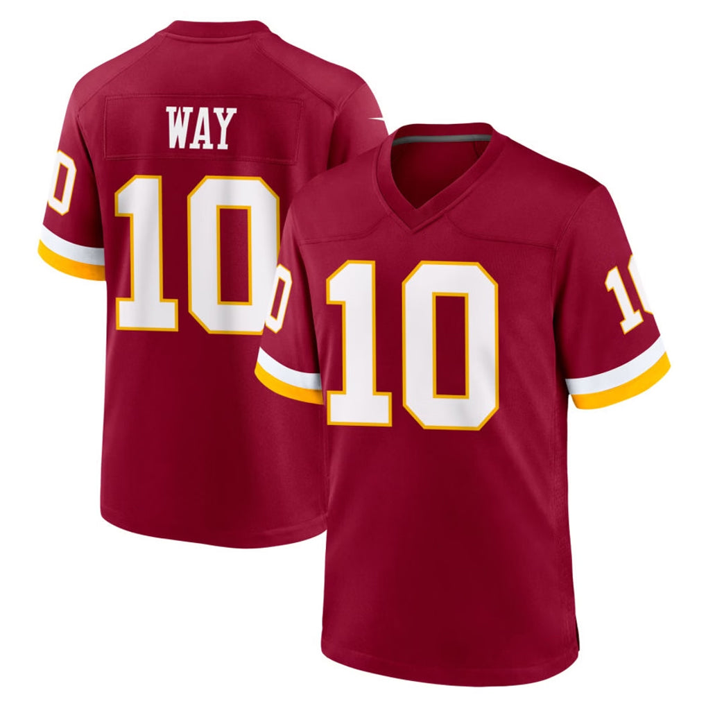 Vanessashop W.Commanders #10 Tress Way Player Burgundy Game Home Stitched Jerseys