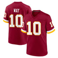 Vanessashop W.Commanders #10 Tress Way Player Burgundy Game Home Stitched Jerseys
