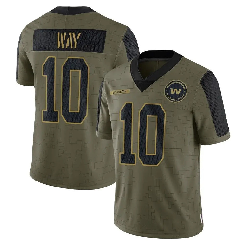 Vanessashop W.Commanders #10 Tress Way Player Olive Salute To Service Limited Game Stitched Jerseys