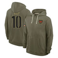 Vanessashop W.Commanders #10 Tress Way Player Olive Salute to Service Pullover Hoodies Limited Home Stitched Jerseys