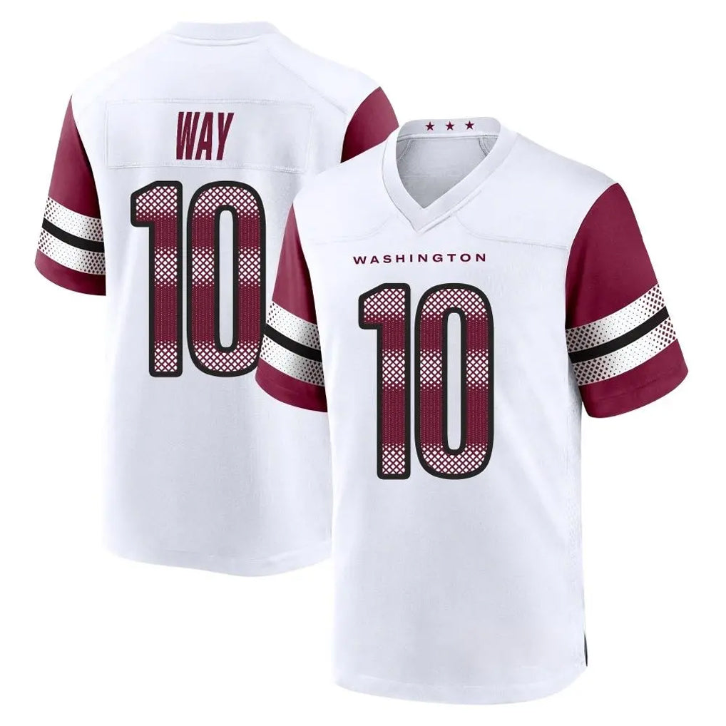 Vanessashop W.Commanders #10 Tress Way Player White Game Home Stitched Jerseys