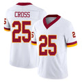 Vanessashop W.Commanders #25 Nick Cross Player White Limited Vapor F.U.S.E. Home Game Stitched Jerseys