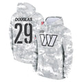 Vanessashop W.Commanders #29 Rasul Douglas Player Arctic Camo Limited Salute to Service Pullover Hoodies Game Stitched Jerseys
